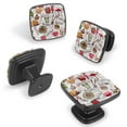thumbnail image 2 of 4 Pcs Cabinet Handle Drawer Pulls Food Pattern Knobs with Screws Square Furniture Office Cabinet Knob Decoration, 2 of 7