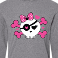 thumbnail image 4 of Inktastic Girl Pirate Skull Valentine Long Sleeve T-Shirt, 4 of 5