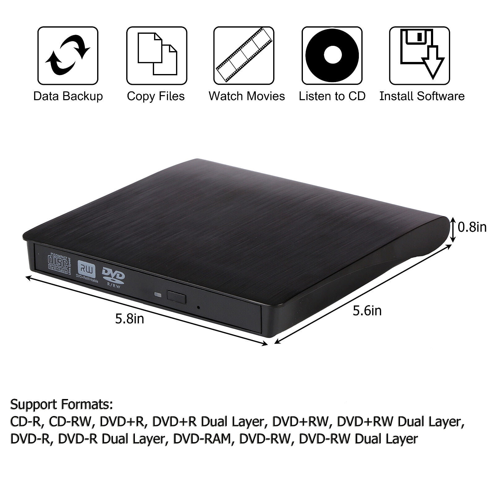 Amazon.com: External DVD Drive USB 3.0 Type-C CD Burner