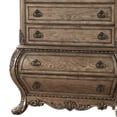 thumbnail image 3 of Six Drawer Chest With Antique Handles & Scrolled Legs, Vintage Oak Finish, 3 of 6