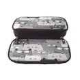 thumbnail image 5 of Picia Cats Group Pattern Large Capacity PU Leather Pencil Case Organizer Pen Marker Holder Double Zipper Storage Bag Big Pencil Pouch for College Office, 5 of 6