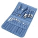 thumbnail image 4 of Kit de manicura profesional Kit de pedicura cortaúñas, 16 piezas de herramientas de cuidado de uñas de acero inoxidable Kit de aseo con estuche de viaje de cuero de lujo para uñas gruesas regalo para hombres y mujeres (púrpura) JM JM, 4 of 5