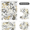 thumbnail image 6 of 4 Pcs Dark Green Plant Shower Curtain Sets with Non-Slip Rugs, Botanical Toilet Lid Cover and Bath Mat for Aesthetic Bathroom, Elegant Bathroom Decor Set (Hooks not Included), 6 of 6