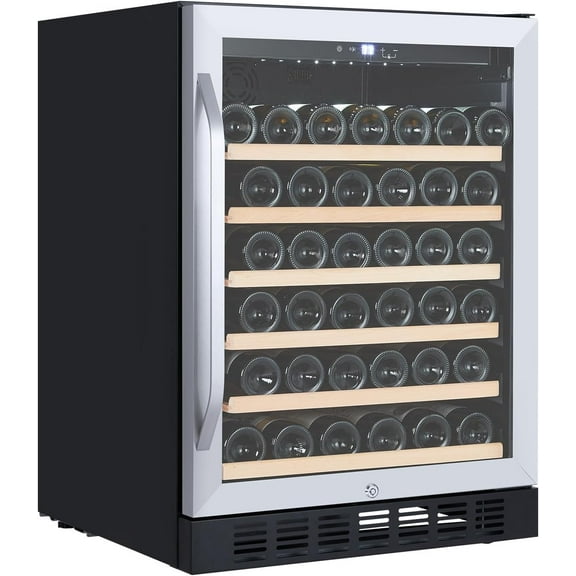 Riedhoff 46 Bottles Wine Fridge Full Size Single Zone - Tall Wine Cooler Cellars Large Cabinet