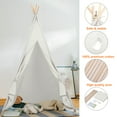 thumbnail image 4 of Large Kids Teepee Tent, Foldable Kids Play Tent, Indoor Outdoor Games Kids Playhouse Kids Tent, 4 of 8