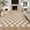 Brown & Beige, variant on Fnova Checkered Area Rug, 5' x 7' Machine Washable Non Slip Rug for Living Room Bedroom Kitchen, Kid and Pet Friendly Low Pile Indoor Carpet