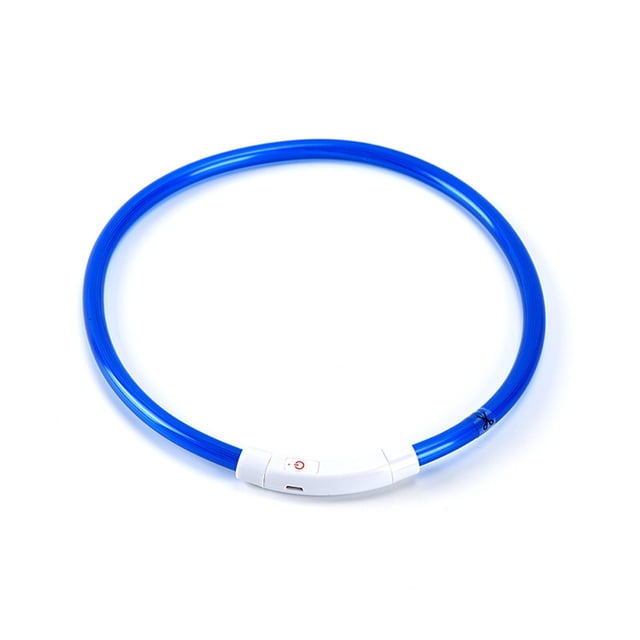 LED Dog Collar USB Rechargeable Flash Dog Necklace Light PVC Pet Safety Collar for Large Medium Small Dogs