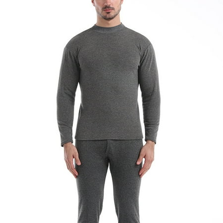

Thermal Underwear for Men Long Johns Base Layer Shirt and Pants Set Men Thin Solid Color Plus Velvet Thickened Bottom Shirt Warm Underwear Suit