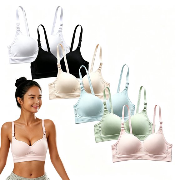 Stretchy Teen Girls Training Bra Sports Bras Cotton Adjustable Straps Breathable Underwear