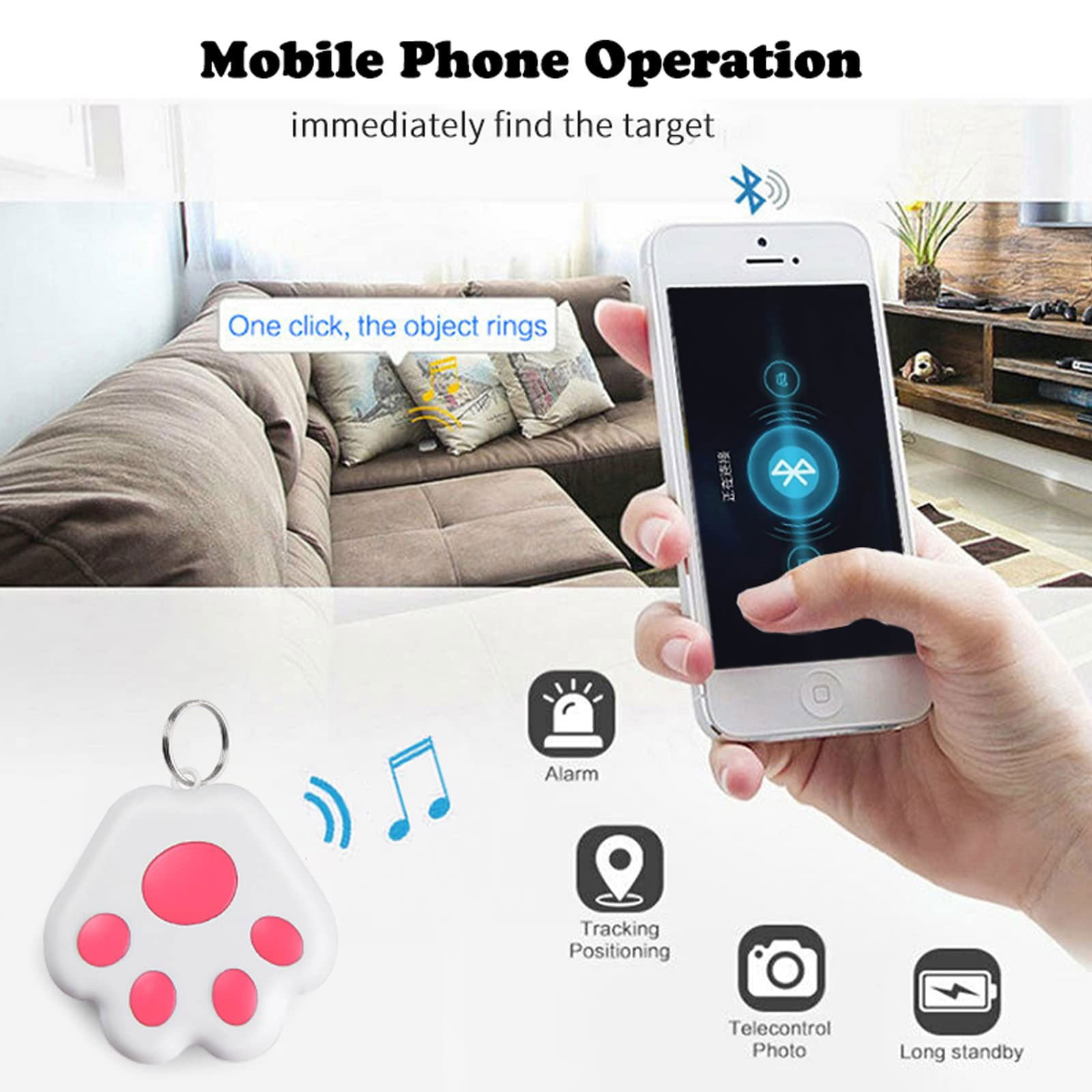 8-Pack Mini Dog GPS Tracker – Portable Bluetooth Anti-Lost Device for Pets & Luggage (No Monthly Fee, Long Battery Life)