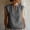A427 Gray, variant on Womens Cap Sleeve Split V Neck Shirts Mandarin Collar Pleated Front Tops Elegant Office Work Blouses Casual Summer Business Tunics For Professional Wear