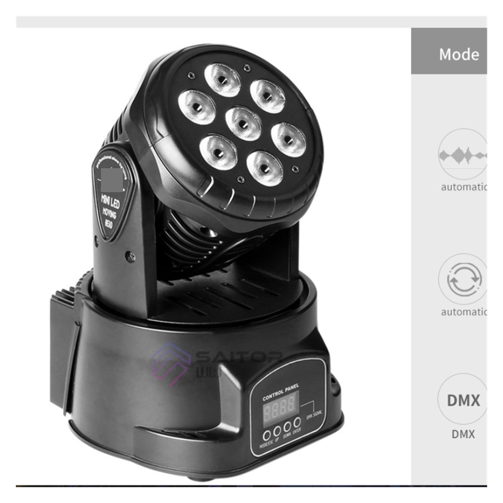 7 Bee 4 In 1 RGB Beam Projector LED Stage Light 512 Sound Control Rotate Shake Head Effect Light Disco Dj Music Party ,Party Event Wedding Holiday Bar Club