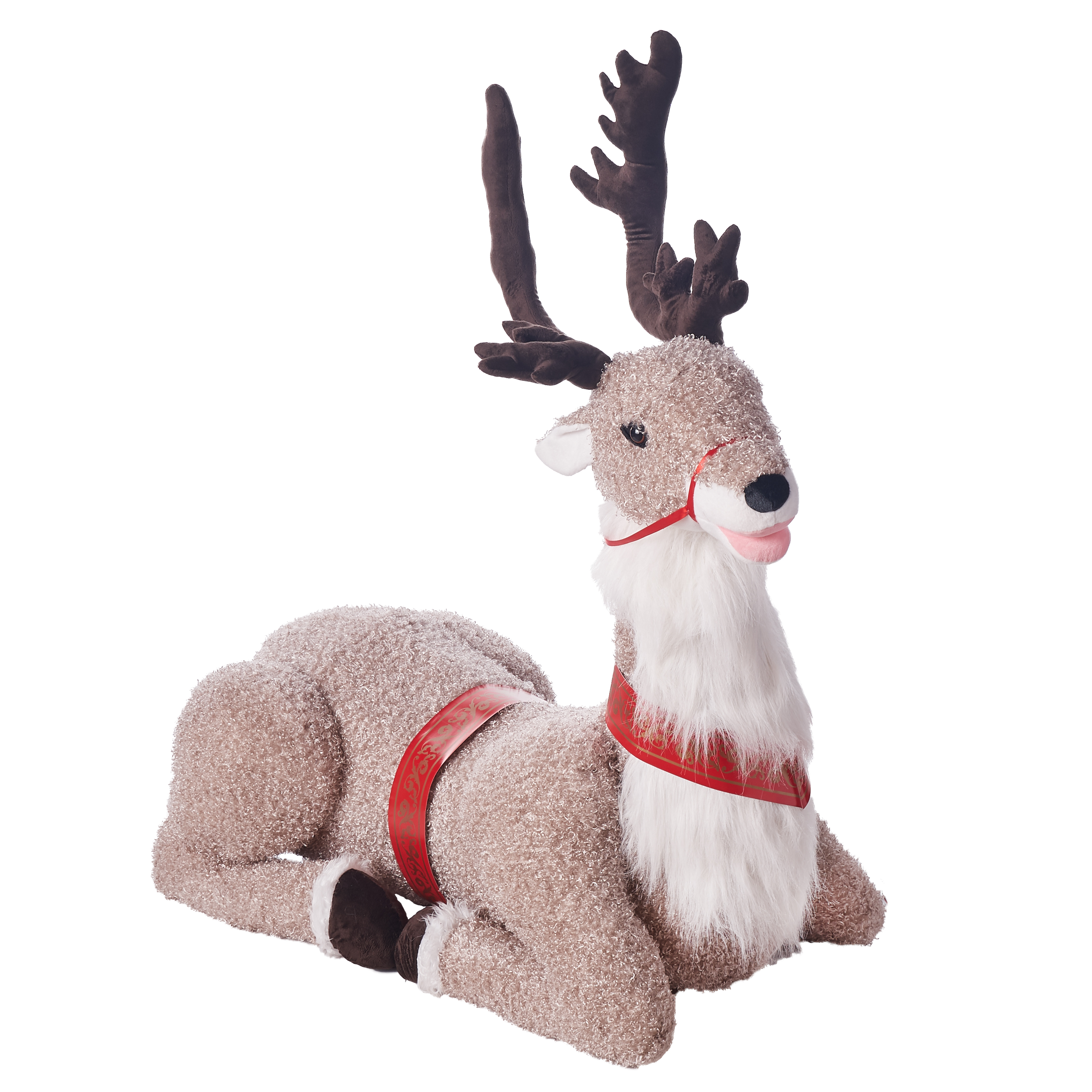 Holiday Time Life-Size Animated Reindeer, 4.5' - Walmart.com - Walmart.com