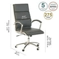 thumbnail image 2 of BBF Jamestown High Back Contemporary Faux Leather Executive Office Chair in Gray, 2 of 9