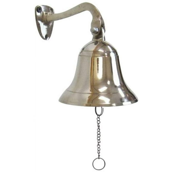Bracket Bell, Chrome Finish - Nautical Decor