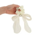 thumbnail image 4 of Unique Bargains 1 Pc Stylish Creased Ribbons Hair Ties Hair Bands Beige, 4 of 5