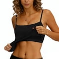 thumbnail image 2 of TAGOLD Womens Round-Neck Camisoles Solid Color Cami Top With Built In Padded Bra Support, 2 of 5
