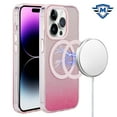 thumbnail image 2 of Designed for Apple iPhone 12 /12 Pro Stylish IMD Design Pattern [Magnetic Circle Compatible with MagSafe] Hybrid Slim Hard PC Shockproof Phone Case Cover [Gradient Pink Glitter], 2 of 5
