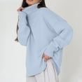 thumbnail image 4 of Sweaters for Women 2025 Oversized Long Sleeve Turtleneck Fall Winter Casual Knit Jumper Top Womens Pullover Sweaters, 4 of 5
