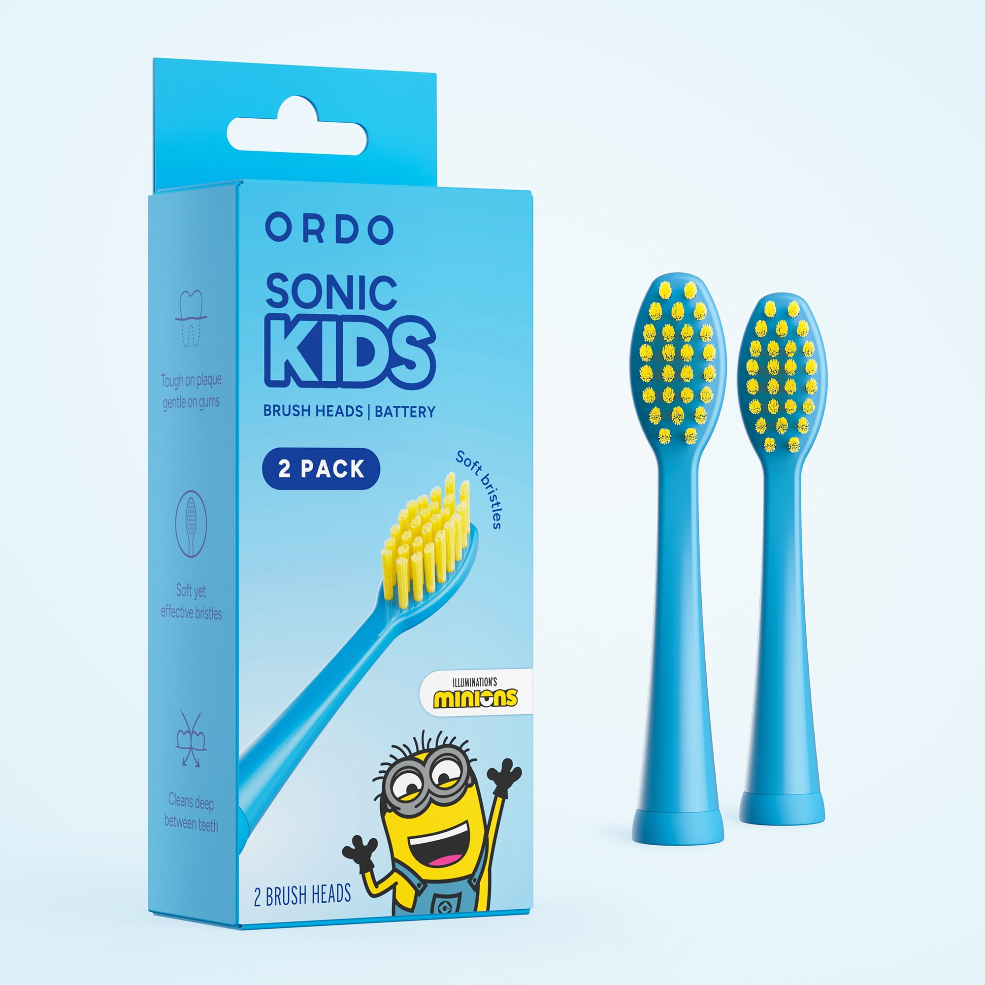 Ordo Sonic Kids Battery - Brush Heads - Minions 02 - 2 Pack