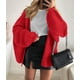 thumbnail image 2 of Suéter PRETTYGARDEN Oversized con Mangas Globo Rojo Talla L, 2 of 8