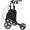 Black, variant on ZENART Foldable 3 Wheel Rollator Walker Lightweight for Seniors with 10" Wheel, Red