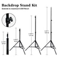 thumbnail image 4 of 2 in 1 Green Screen Backdrop Kit Portable Dual Rod Stand kit , Portrait Photoshoot, Wall Mounted, Parties 6x7ft Green Polyester Backdrop for Video Streaming 6.5x6.5 ft, 4 of 7