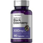 Black Elderberry Capsules 3000mg | 180 Pills | by Horbaach