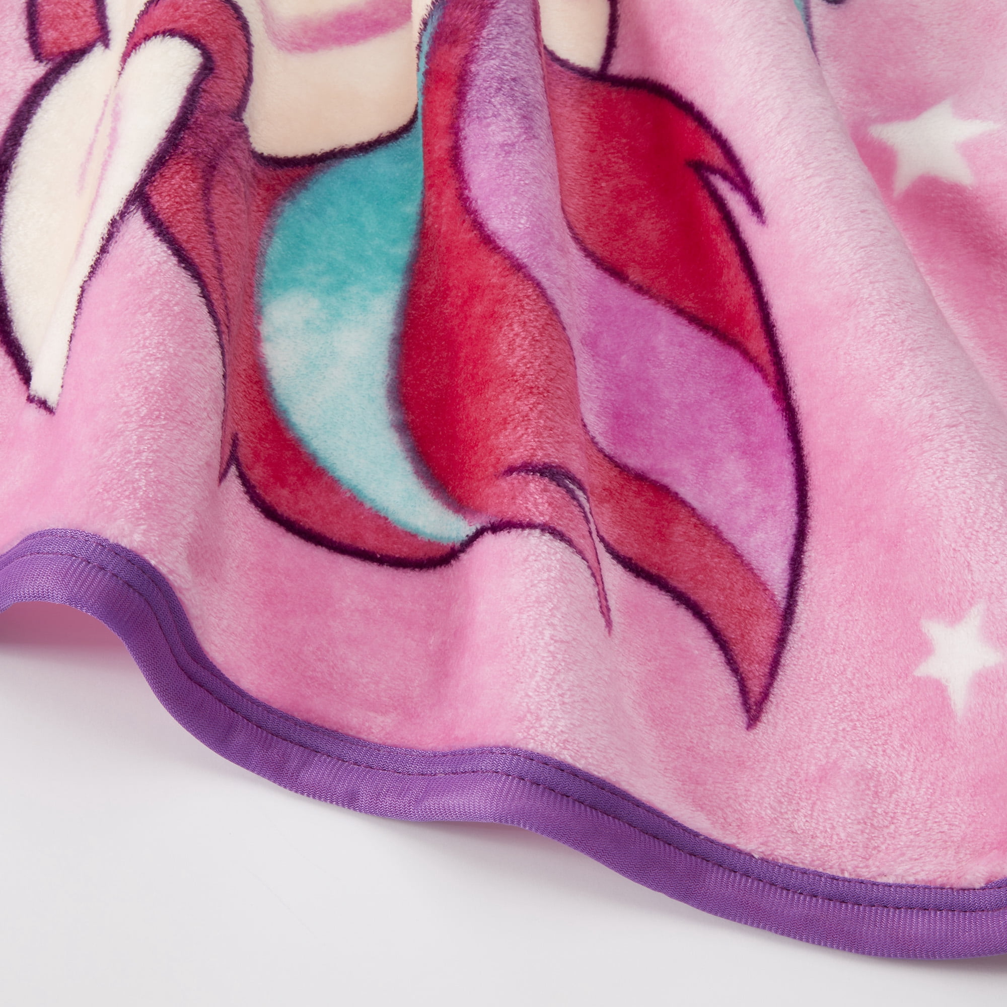 My Little Pony Kids Silky Soft Plush Throw Blanket, 40 x 50, Pink, Purple, Hasbro