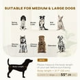 thumbnail image 4 of PawHut Dog Sofa with Removable Cushion Wood Legs for M L Dogs, Dark Grey, 4 of 10