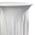 thumbnail image 2 of 30 inch Round Highboy Cocktail Wavy Draping Spandex Table Cover White, 2 of 4