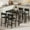 Black, variant on QinaQin Four-Person Dining Table and Chair Set with Footstool and Corner Protectors for Dining Rooms and Apartments