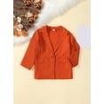 thumbnail image 3 of Bagilaanoe Little Girl Blazers Jacket Long Sleeve Single-Breasted Coat 3T 4T 5T 6T 7T Kids Fall Casual Outwear, 3 of 8