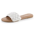 thumbnail image 1 of Sandalia FITORY plana con correa trenzada blanca sin cordones, talla 10, 1 of 7