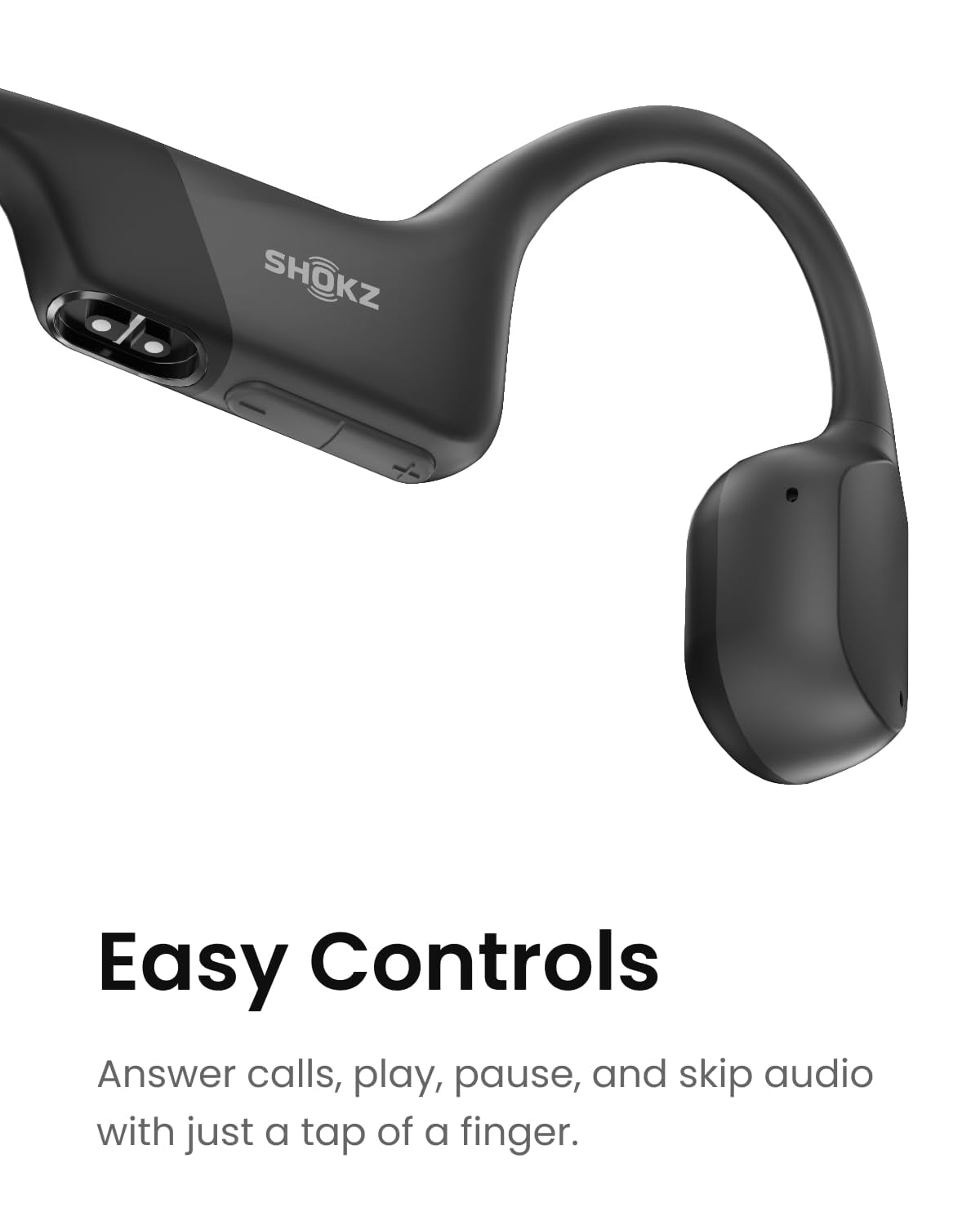 Restored Shokz OpenRun Bone Conduction Waterproof Bluetooth Headphones for Sports(Formerly Aeropex), Black(Refurbished)