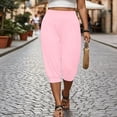 thumbnail image 2 of Plus Size Women's Plus Size Loose Fit Elastic Waist Pleated Casual Pants with Pockets, Dressy Trousers for Business Casual Office Summer, Mid Waisted Capri Pants for Women, 2 of 9
