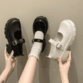 thumbnail image 3 of KAQ Women's Platform Mary Janes Chunky Heel Ankle Strap Uniform Dress Shoes Heeled Gothic Lolita Oxfords, 3 of 9