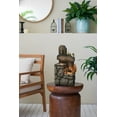 thumbnail image 6 of Llinc Store 26.4" Tall Decorative Two-Tiered Water Fountain with Light, Calming Woodland Animal Design, Outdoor Fountain Water Pump, 6 of 7