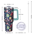 thumbnail image 2 of 40oz Holiday Tumbler with Lid and Straw, Stainless Steel Cup with Handle Travel Coffee Mug, Xmas Presents for Adults, 2 of 4