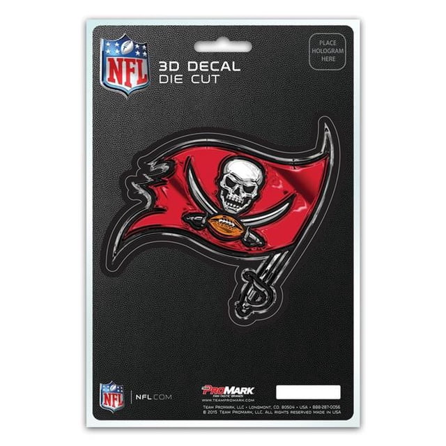 Tampa Bay Buccaneers Autocollant 5x8 Découpe Logo 3D
