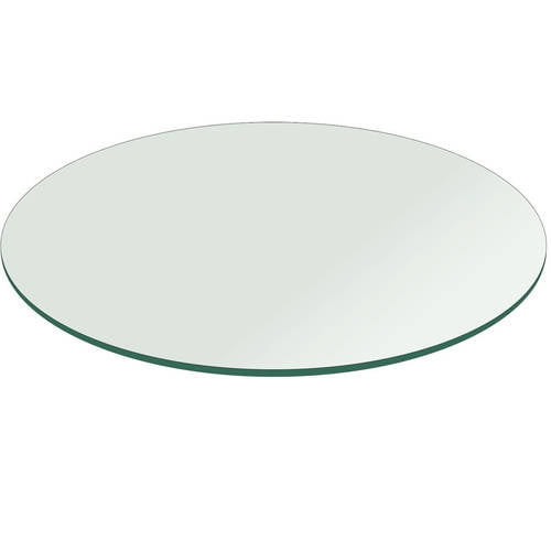 Glass Table Top, 54" Round, 1/4" Thick, Flat Polished Tempered