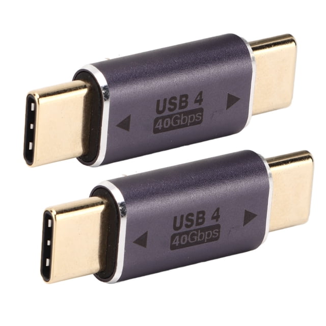 Adaptador Tipo C Macho A Tipo C Macho, Conectores Chapados En Oro Tipo C A Tipo C Adaptador 40Gbps 100W Para Teléfono Inteligente