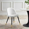 thumbnail image 5 of Side Dining Chair, Set of 2, Fabric, White, Modern Contemporary Urban Design, Kitchen Room Cafe Bistro Restaurant Hospitality, 5 of 9