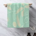 thumbnail image 5 of ZNDUO Microfiber Bath Towel, Green Plant Leaf Texture Pattern Towels for Bathroom, 27.5x16 in, 5 of 7
