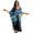 Black Cat Starry Night, variant on Polynesian Tribal Hibiscus Black Print Womens Plus Size Kaftan Dress V Neck Batwing Sleeve Beach Cover Up Swimsuit Coverups Summer Lounge Caftan Dress