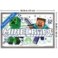 thumbnail image 3 of Minecraft: Doodle - Steve & Creeper Wall Poster, 22.375" x 34" Framed, 3 of 5