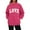 A-Hot Pink Sweatshirts for Women, variant on Womens Mock Neck Sweatshirts Pockets Drop Shoulder Oversized Pullovers Casual Fleece Lined Long Sleeve Tops Wine M