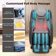 thumbnail image 4 of Costway Fauteuil Inclinable de Massage Zéro Gravité à Piste SL Relaxation38 avec Roulettes pour Pieds Extensibles Thaï, Commande Vocale, Gris, 4 of 10