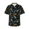 thumbnail image 2 of Goofa Space Rockets Hawaiian Shirt for Men, Unisex Summer Beach Casual Short Sleeve Button Down Shirts,Aloha Tropical Floral print shirt-XX-Large, 2 of 9