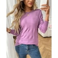 thumbnail image 2 of Cogild Women's Casual Knitted Sweaters for Womens with Long Sleeves Textured Design Lightweight Pullover Fall Winter Layering Tops Shirts for Womens, 2 of 7